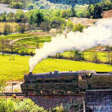 Пазл-панорама Pintoo "Поезд на виадуке, Шотландия" 1000 деталей