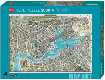 Пазл Heye "Город музыки, карта" 2000 деталей