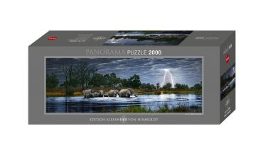 Пазл-панорама "Стадо слонов" 2000 деталей